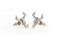 silver scorpion cufflinks shown as a pair side angle view close up image