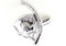 silver scuba mask & snorkel cufflinks close up image