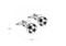 silver & black soccer ball cufflinks 3D design shown as a pair with size dimensions 12 mm by 12 mm close up image