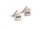 Silver Sold Sign Realtor cufflinks shown as a pair close up image