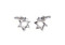 Silver Star of David Cufflinks shown as a pair close up image