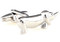 silver dachshund dog cufflinks close up image
