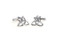 Irish symbol Triquetra cufflinks shown as a pair close up image