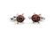brown turtle cufflinks shown as a pair close up image