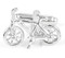 Bike cufflinks, Bicycle cufflinks silvertoned single image shown close up