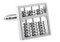 Abacus cufflinks with real movement single view close up image