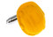 yellow construction hard hat cufflinks close up image