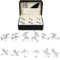 6 Pairs Assorted Jet Airplanes Cufflinks Gift Set with presentation Gift Box shown in pairs