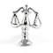 silver scales of justice cufflinks close up image