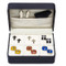 6 Pairs Assorted Cross Cufflinks Gift Set with presentation gift box close up image