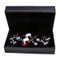 4 pairs assorted golf cufflinks gift set in presentation gift box close up image