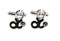 3M Littman style Stethoscope cuff links for medical professionals in black close up image