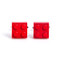 Red Lego Building Block Cufflinks close up mage
