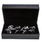 4 pairs assorted police detective cufflinks gift set with presentation gift box close up image