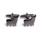 gun metal black bull cufflinks; bull silhouette cufflinks shown as a pair close up image