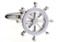 Silver Ship Wheel Cufflinks close up image