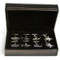 4 pairs assorted helicopter cufflinks gift set displayed in presentation gift box