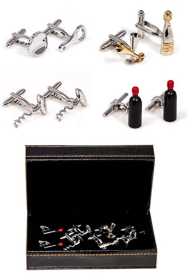 MRCUFF Martini and Shaker Mixed Drinks Pair Cufflinks in a Presentation Gift Box /& Polishing Cloth