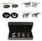 4 pairs assorted stock market theme cufflinks gift set with presentation gift box includes:
1 pair buy sell cufflinks
1 pair buy low sell high graph cufflinks
1 pair bull and bear cufflinks
1 pair charging bull cufflinks