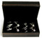 4 pairs assorted Golf Theme cufflinks Gift Set with presentation gift box Close up image