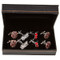 4 Pairs Assorted Fire Dept Cufflinks Gift Set on display in presentation gift box
