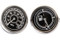Black fuel gauge & MPH gauge cufflinks shown as a pair close up image