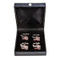 2 Pairs American Flag Cufflinks Gift Set with presentation gift box close up image