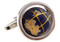 Globe cufflinks that really spin close up image