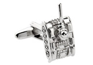armored vehicle military tank cufflinks close up image