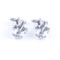 classic Fleur De Lis cufflinks shown as a pair close up image