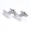 No 1 Dad cufflinks shown as a pair side view close up image