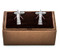 Empire State Building Cufflinks displayed on presentation gift box close up image