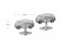 Silver Volkswagen Bug cufflinks shown as a pair with size dimensions 12 mm by 28 mm close up image
