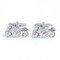 silver superbike street bike crotch rocket motorcycle cufflinks shown as a pair close up image