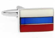 Russian Flag Cufflinks close up image
