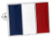 Flag of France cufflinks; French flag cufflinks close up image