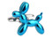 Metallic Aqua Blue balloon Dog Cuff-links close up image
