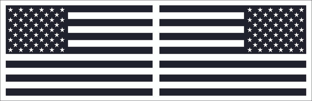 american flag sticker set