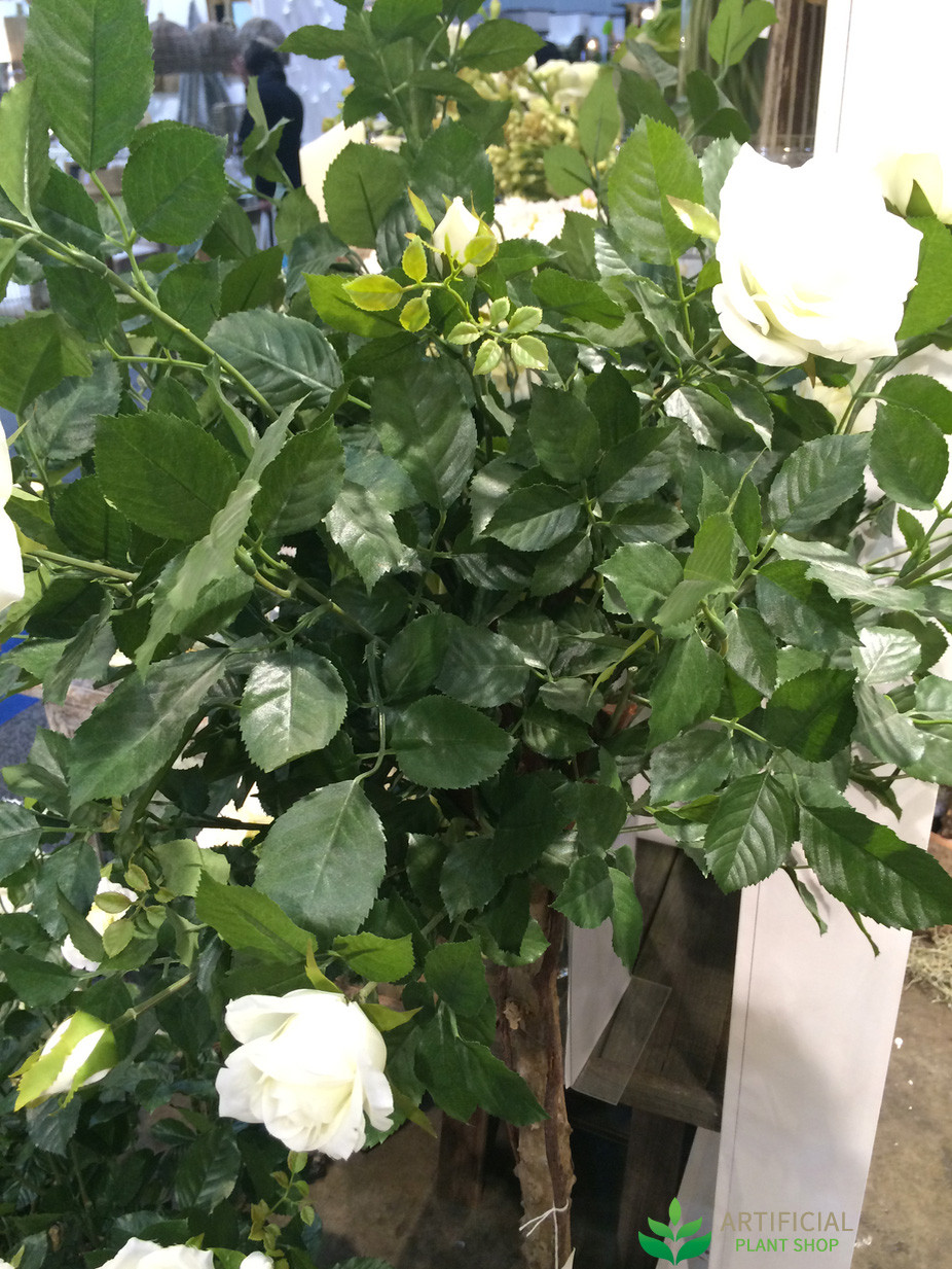 Artificial Rose Topiary White 1.4m