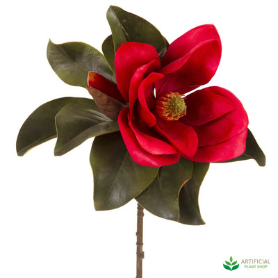 Artificial Red Magnolia Flower