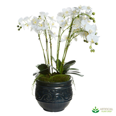 Artificial Orchid Flowers potted