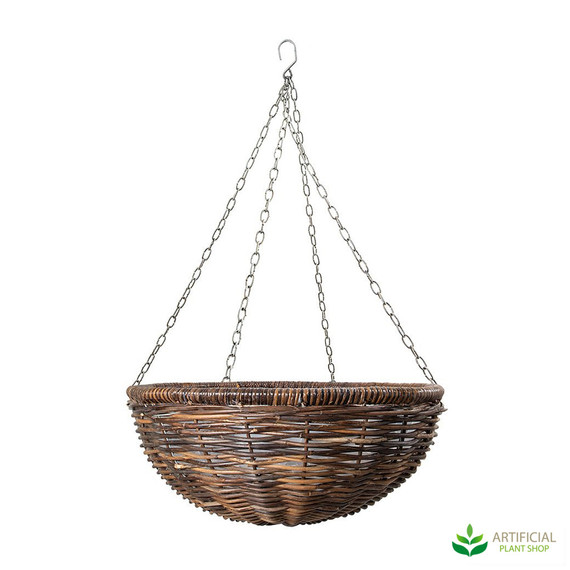 medium sized rattan hanging basket