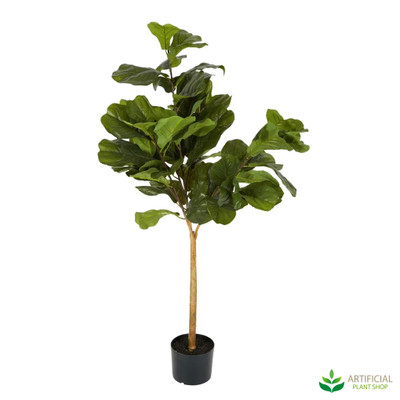 for Home & Office Living Room Decorative UV Resistant Trees in Nursery Pot Indoor & Outdoor Artificial Greenery Plants Bonnlo 120 cm/4Ft Fake Fiddle Leaf Fig Tree