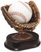 Baseball Glove Trophy | Engraved Baseball Display Award - 5"