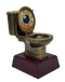 Bowling Gold Toilet Bowl Trophy  | Golden Throne Last Place Bowler Award - 6 Inch Tall