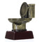 Bowling Gold Toilet Bowl Trophy  | Golden Throne Last Place Bowler Award - 6 Inch Tall