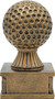 Golf Action Pedestal Trophy | Engraved Gold Golf Tournament Award - 6.5 Inch Tall - Front side
