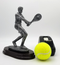 Tennis Player Trophy - Male | Engraved Tennis Player Award - 8 Inch Tall CLEARANCE