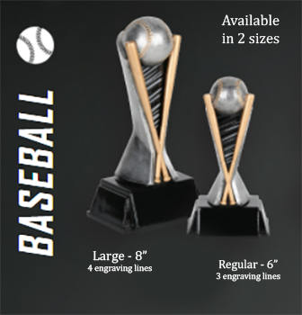 BASEBALL RESIN TROPHY FREE ENGRAVING SHIPS IN 1 BUSINESS DAY!! 