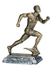 Track Runner Trophy - Male / Engraved Sprinter Award - 8 Inch Tall